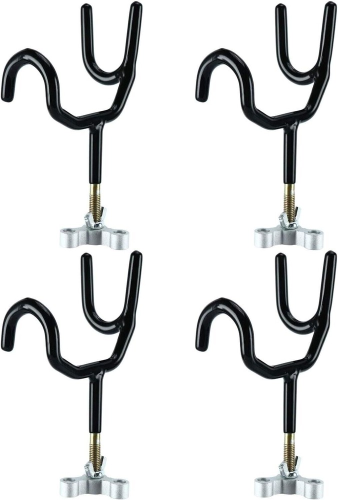 4 Pack Sure Grip Steel Fishing Rod Holder 5 Degree PVC Coated with Mounting Base