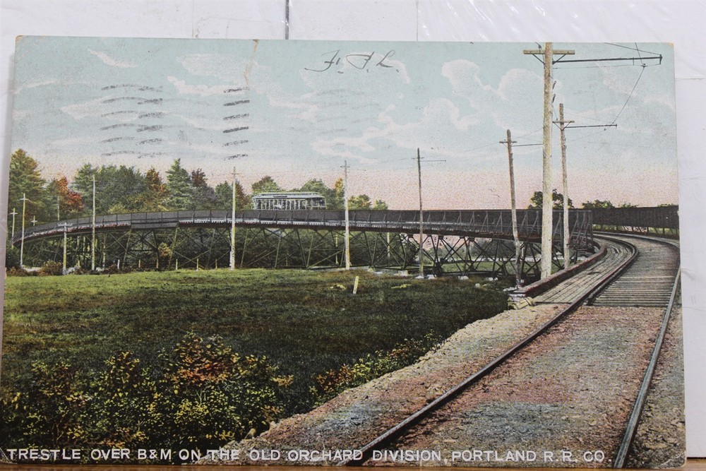 Oregon OR Portland Orchard Division Trestle Railroad CO Postcard Old Vintage PC