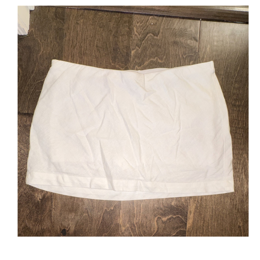 Wild Fable Women's Solid White Mini Skirt, Size S Regular, Short Length