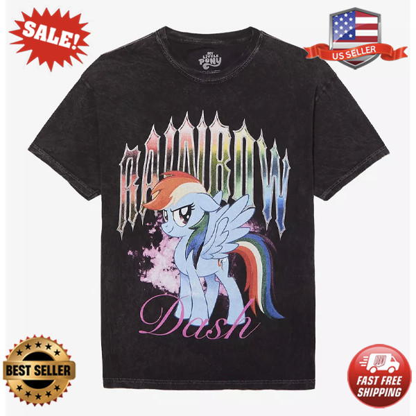 My Little Pony Rainbow Dash Black T-Shirt