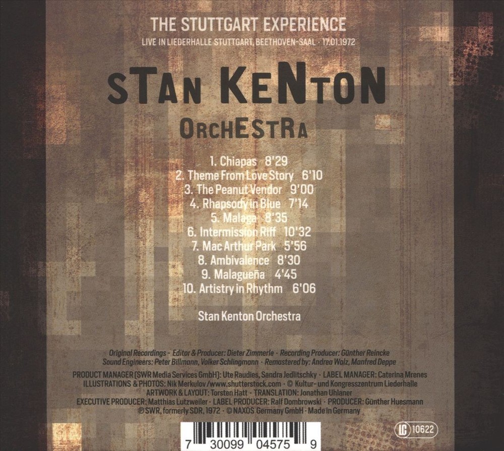 Stan Kenton Orchestra Stuttgart Experience New Cd