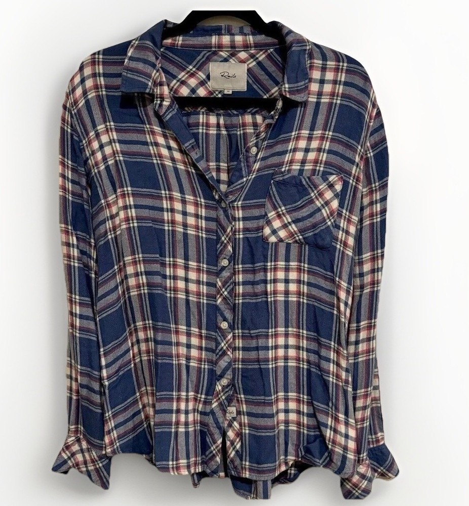 Rails Medium Shirt Relaxed Fit Lightweight Flannel Button Down Grunge Casual Top