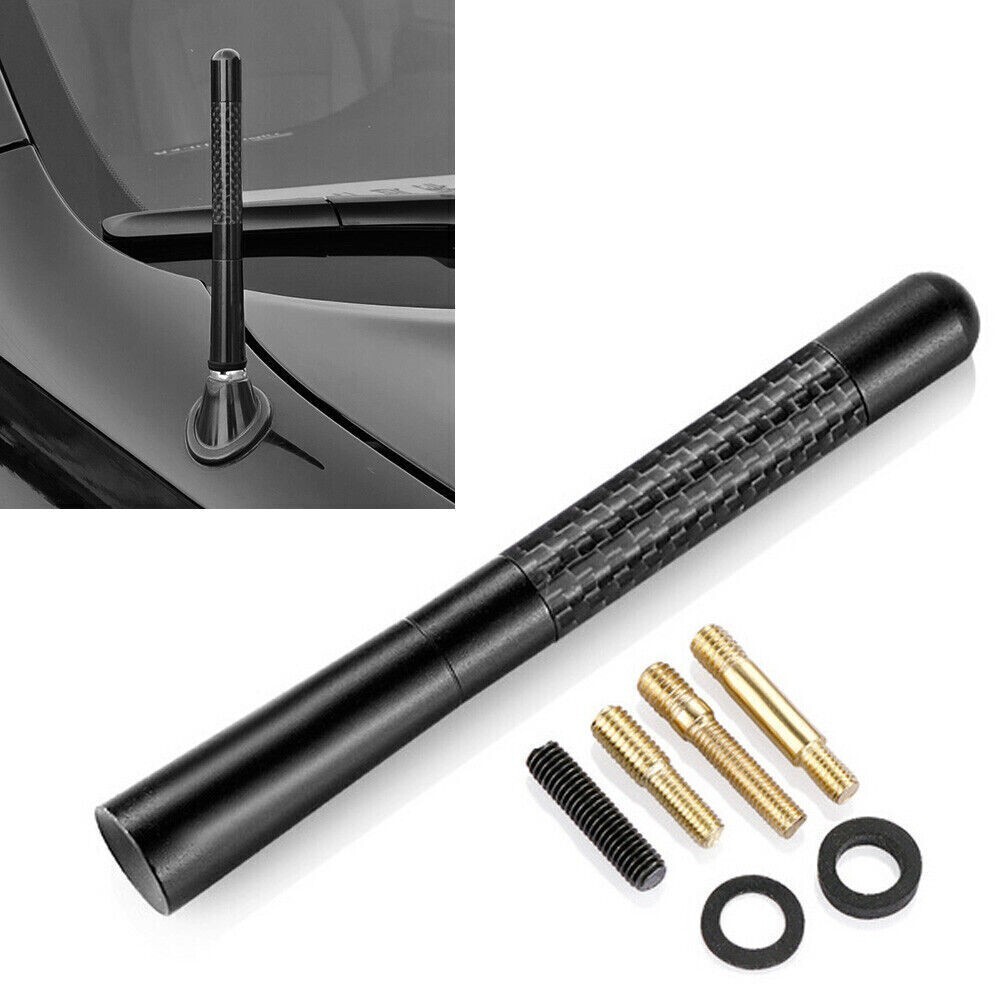 4.7 Inch Universal Car Antenna Mast Short Carbon fiber style