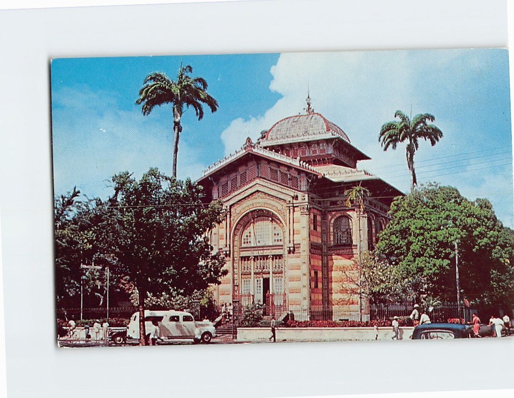 Postcard Schoelcher Library Fort de France