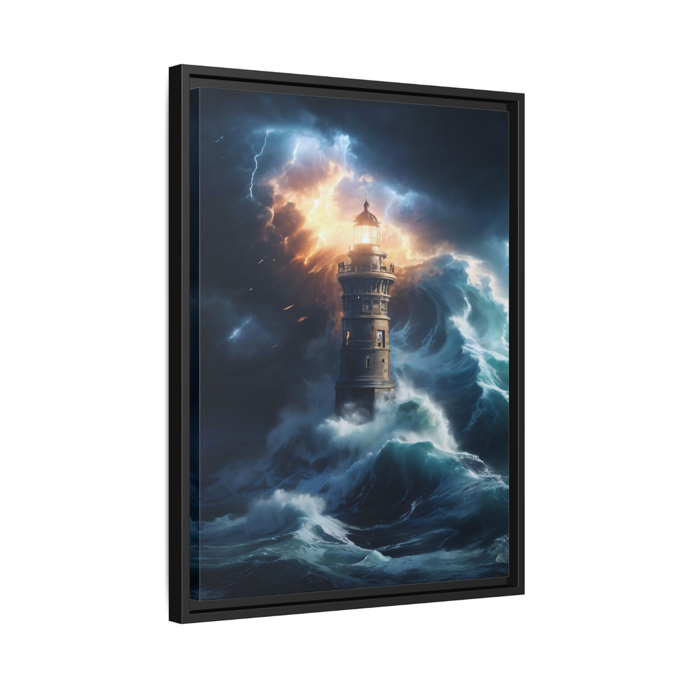 Lighthouse Coastal Framed Gallery Wrapped Canvas Print Wall Art Home Decoration