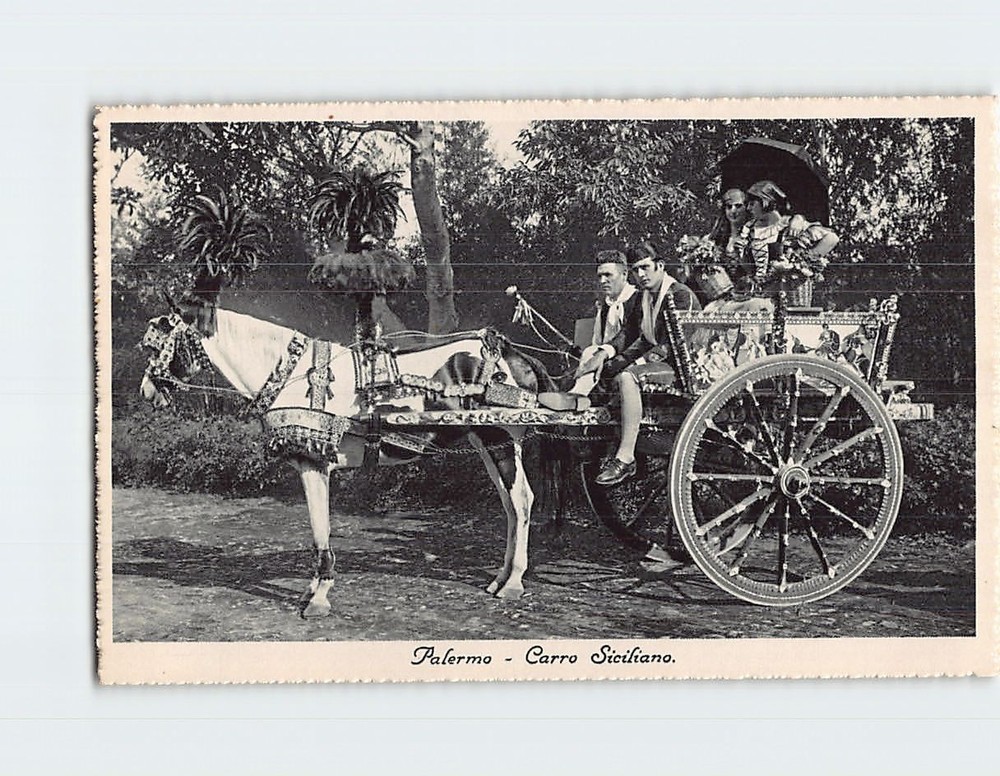 Postcard Carro Siciliano Palermo Sicily Italy