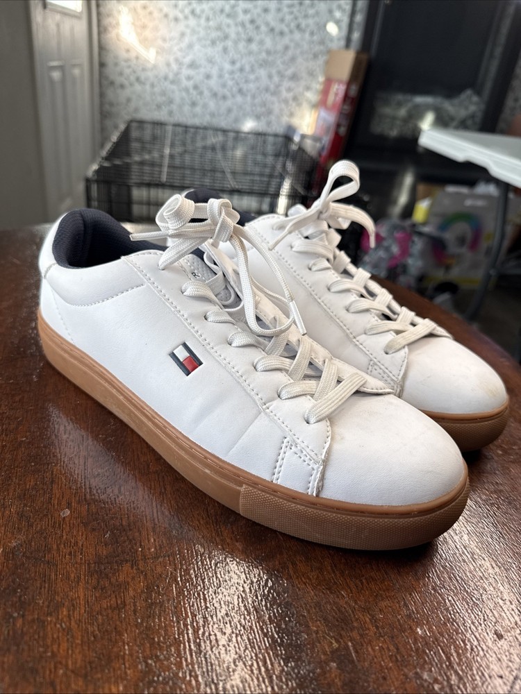 Tommy Hilfiger Men's Breckon White Classic Sneakers Size 10.5