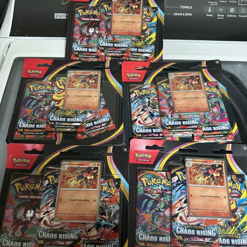 Pokémon TCG: ME04 Chaos Rising 3 Pack Blister Charmeleon In-stock [NEW] 5 Packs