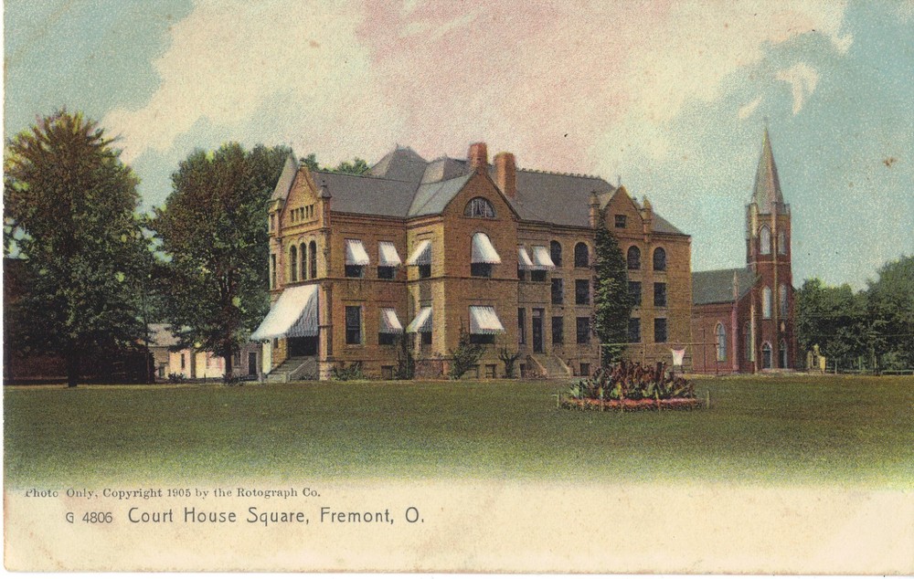 Fremont OH Court House  C: 1905 UDB Rotograph Postcard UNP0STED EXCL *