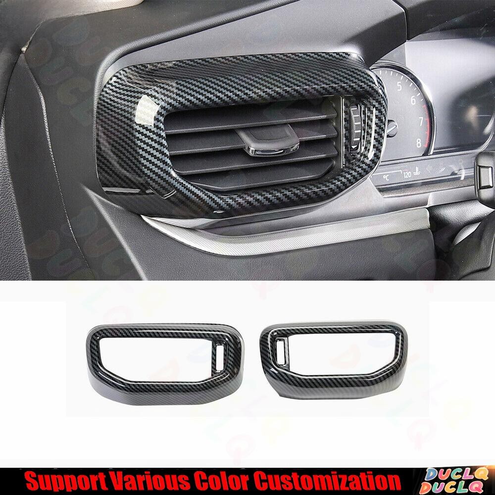 For Ford Explorer 20-23 ABS Carbon Fiber Console L&R Air Outlet Vent Cover Trim