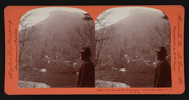 Photo:Profile Lake New Hampshire Old Man of the Mountains 1903 Stereoview
