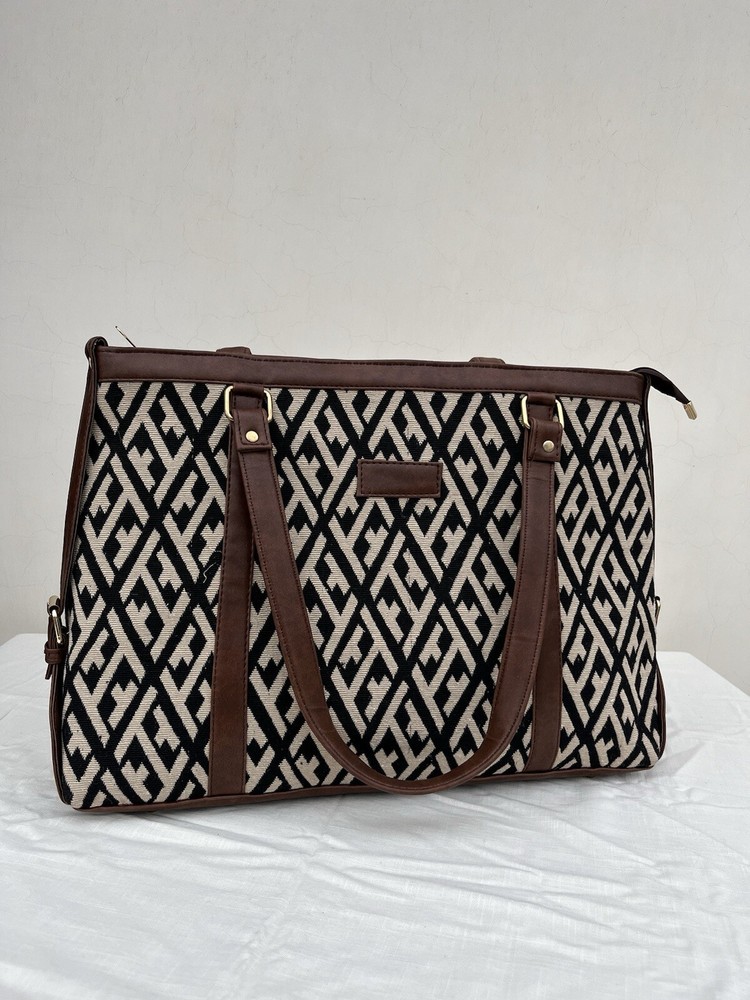 Jacquard Laptop Tote Bag For Women | Stylish And Spacious For Everyday Use
