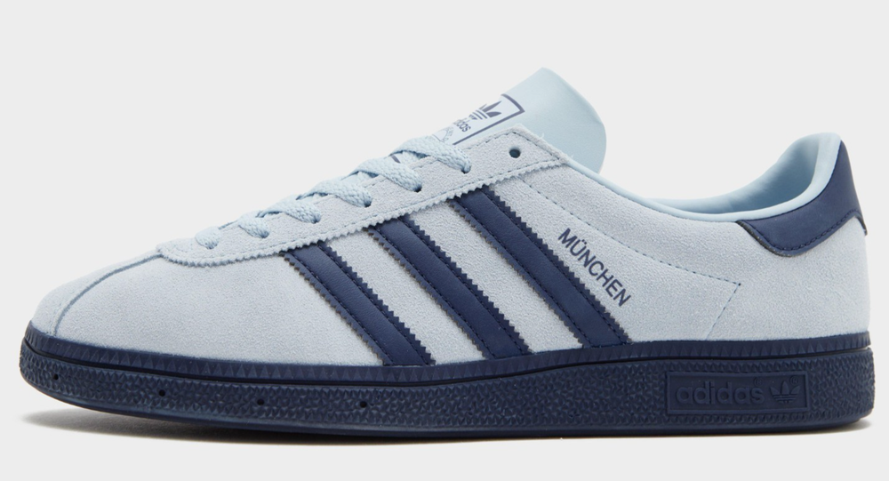 Adidas Originals Munchen Sky Blue Trainers-ALL SIZES Sneakers-New-Genuine