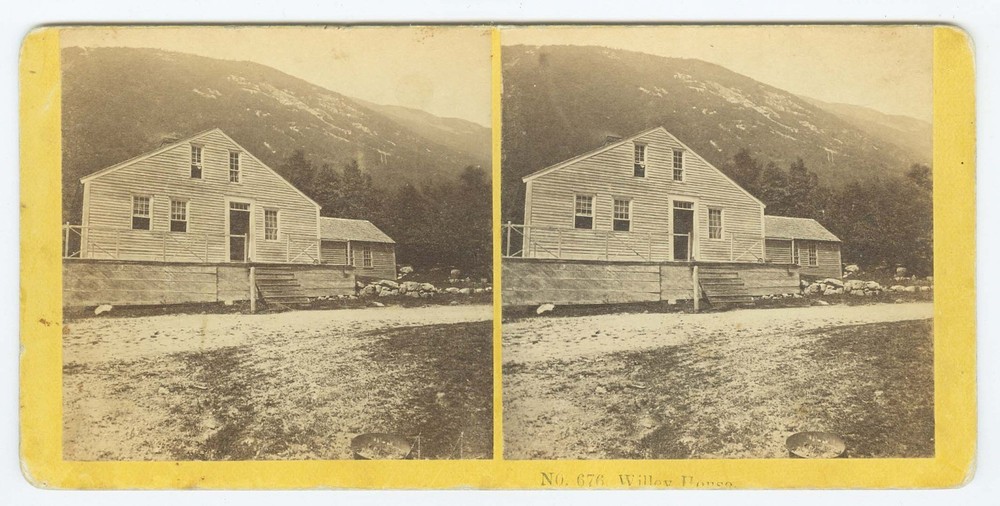 G3021~ NEW HAMPSHIRE – Willey House White Mts 1860s Stereoview – Kilburn