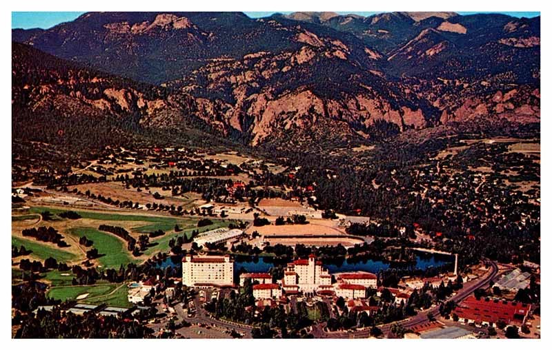 Postcard PANORAMIC SCENE Colorado Springs Colorado CO m/09 AS1963