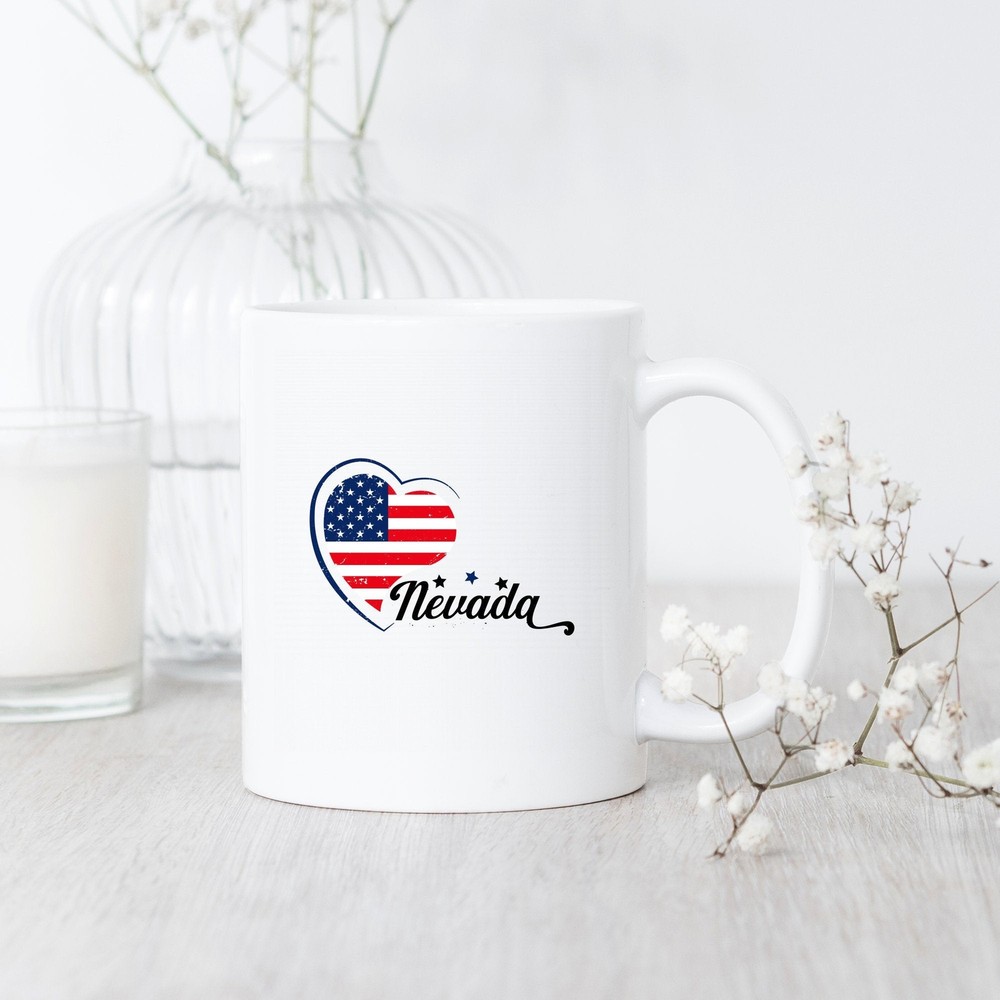 Nevada Heart Flag Nevada Mug Nevada Gift Nevada Flag Nevada Pride Nevada Travel