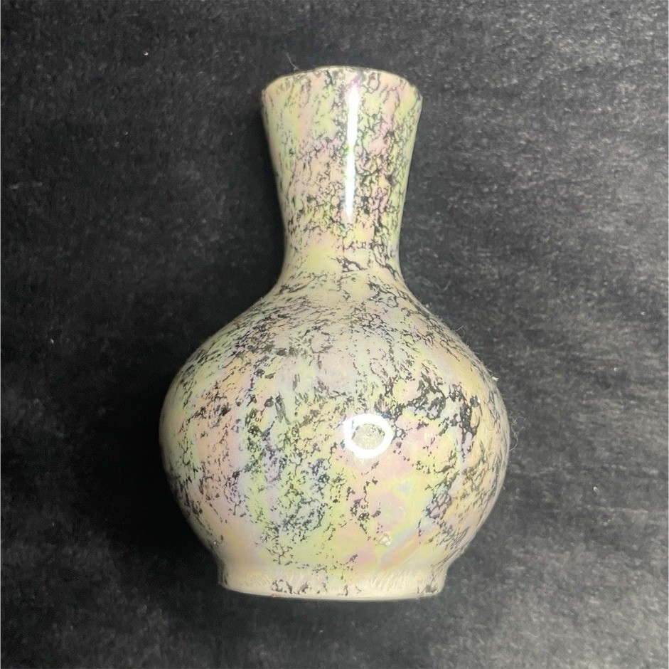 Ceramic Vase Art Pottery Multicolor Abstract Glossy Decorative