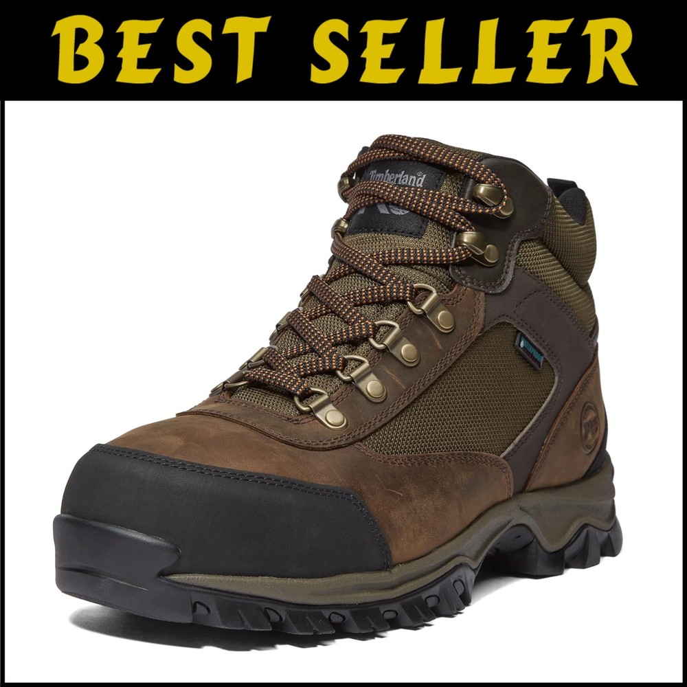 Men's Keele Ridge Steel Toe Work Hikers - Waterproof & Electrical Safety - Size 8