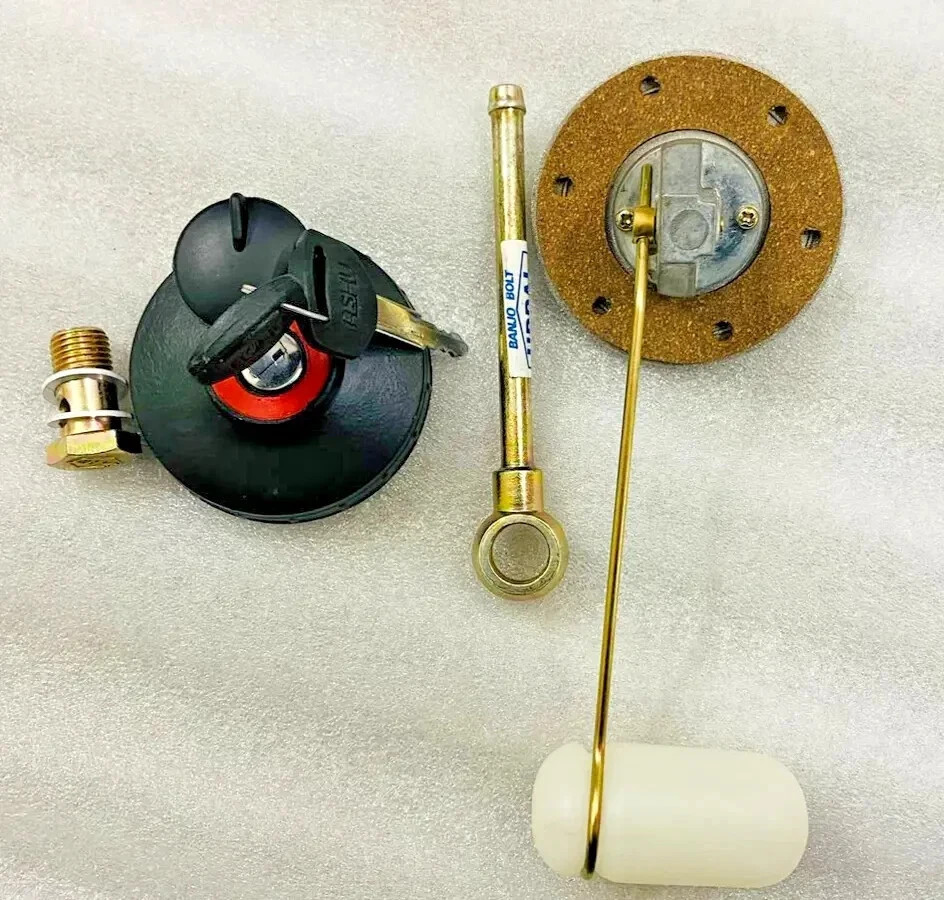 Willys Jeep 46-64 CJ-2A CJ-3A CJ-3B Petrol Tank Cap & Tap+Fuel Sensor+Banjo Nut