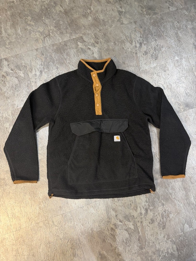Carhartt Quarter Zip Sherpa Fleece Jacket Size Medium