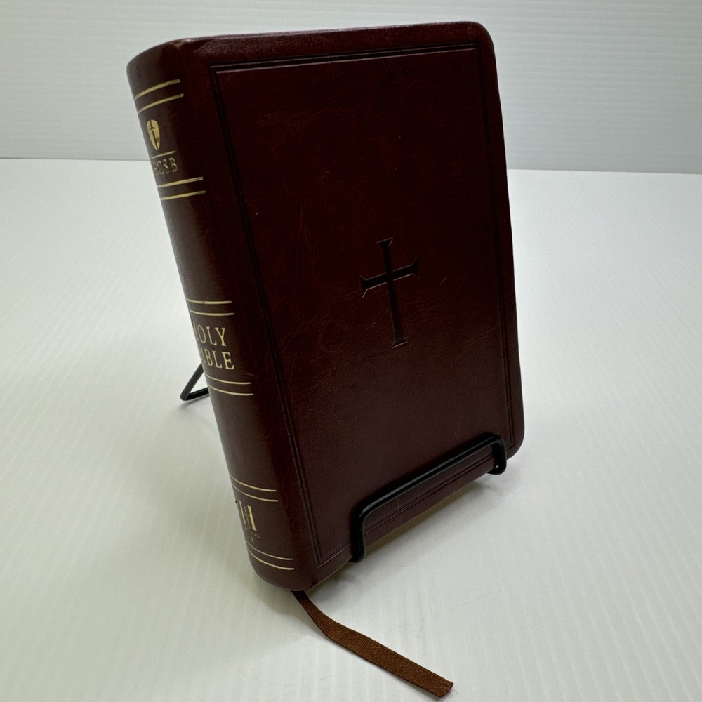 Holy Bible Large Print Compact Reference ED Holman Standard Leathertouch Brown