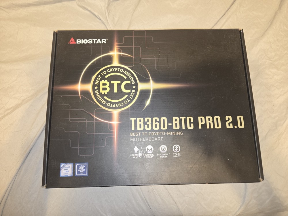 Biostar TB360-BTC PRO 2.0 Motherboard LGA1151 Intel 8/9 Gen 12 GPU Mining Crypto
