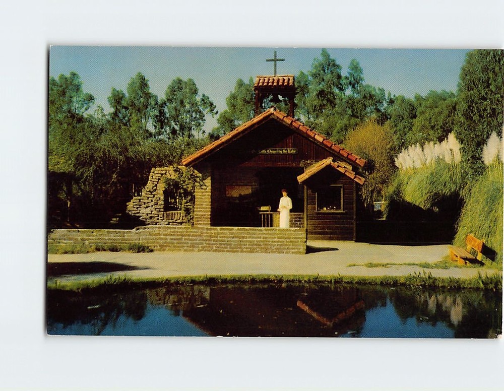 Postcard Little Chapel by the Lake Knott's Berry Farm Ghost Town California USA