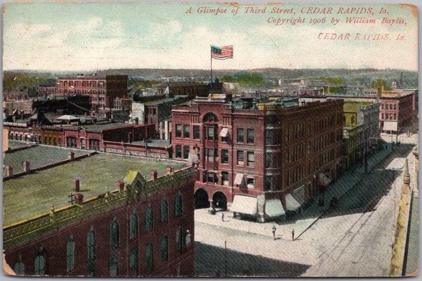 1908 CEDAR RAPIDS, Iowa Postcard 