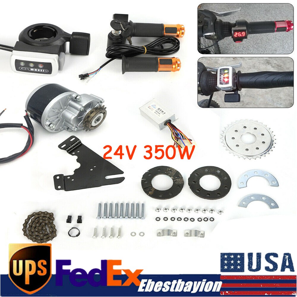 350W 24V Electric Bike Brush Motor with Freewheel E-Bike Conversion Kit