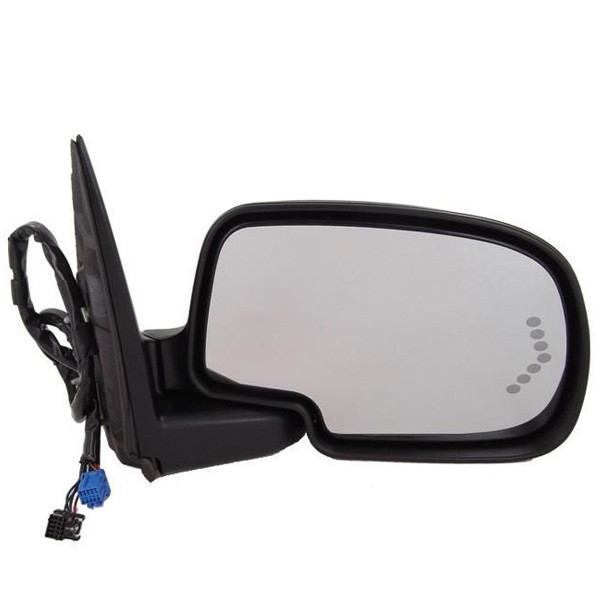 For Chevy Silverado Mirror Power Heated w/ Signal Puddle Lamp Dimmer Right Side