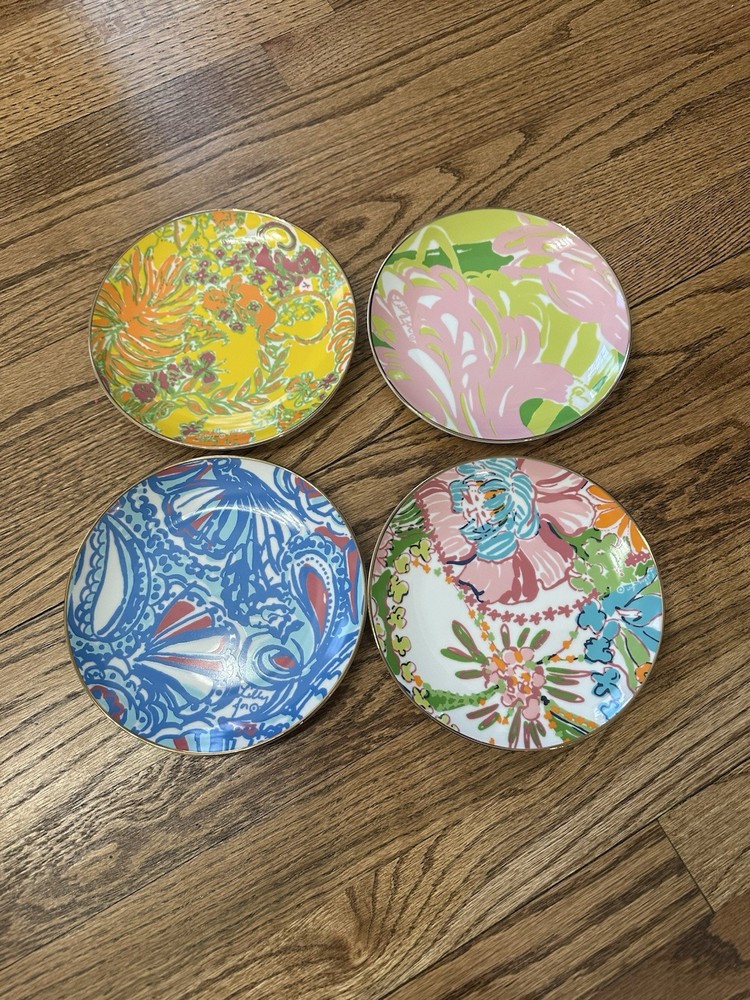 Lilly Pulitzer for Target Set of 4 Appetizer Salad Dessert Plates 7