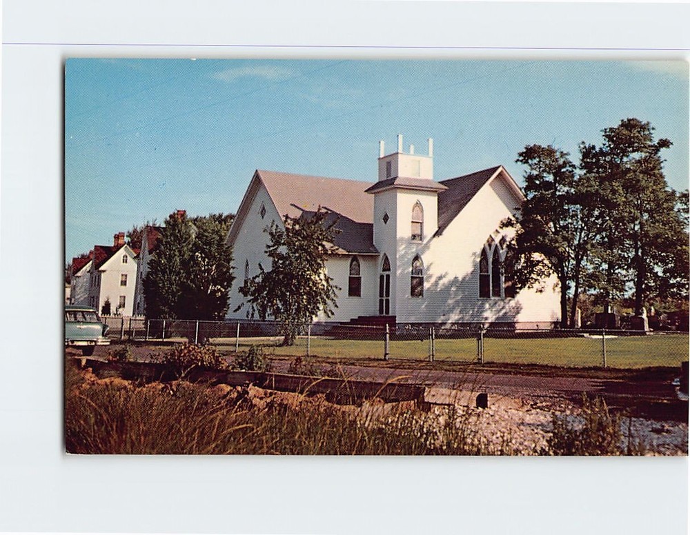 Postcard Calvary Methodist Church Rhodes Point Smith Island Maryland