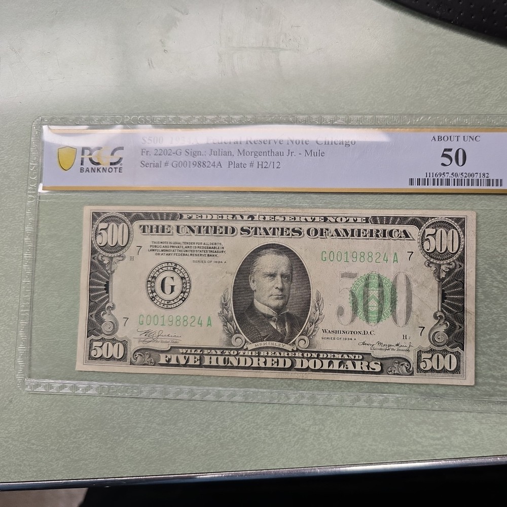 1934-A 500 federal reserve note chicago