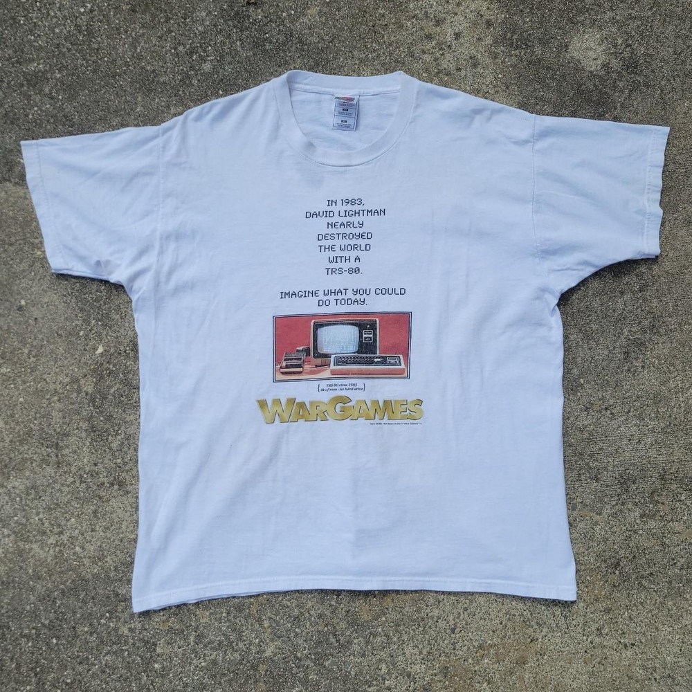 Vintage 1997 War Games Movie Playstation Game Promo Tee Size XL