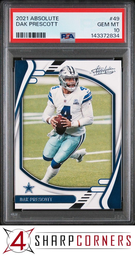 2021 Panini Absolute #49 Dak Prescott Pop 3 Psa 10Price points for all collectors!