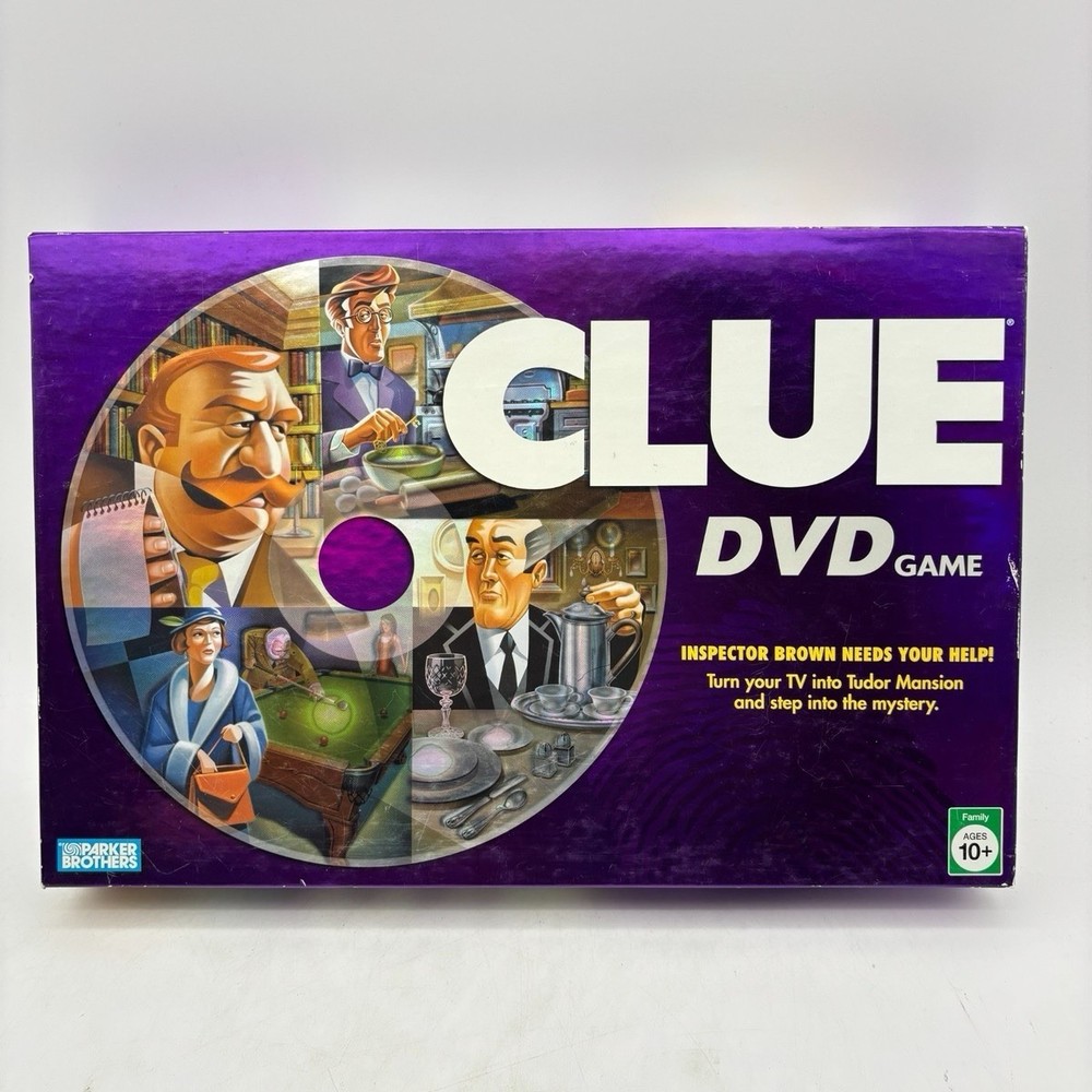 Clue DVD COMPLETE Parker Brothers 2006 Classic Detective Board Game Mystery