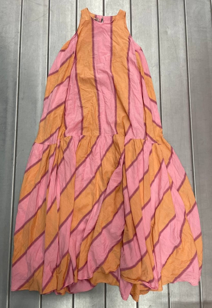 Devotion Twins Oversize Flowy Maxi Dress Womens One Size Pink Orange Boho NWT