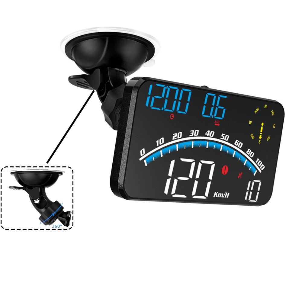 Digital Speedometer GPS Car HUD Head Up Display MPH /KM Overspeed Alarm