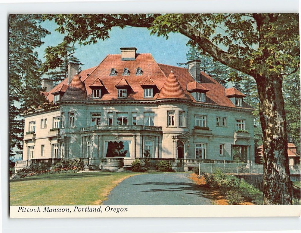 Postcard Pittock Mansion Portland Oregon USA