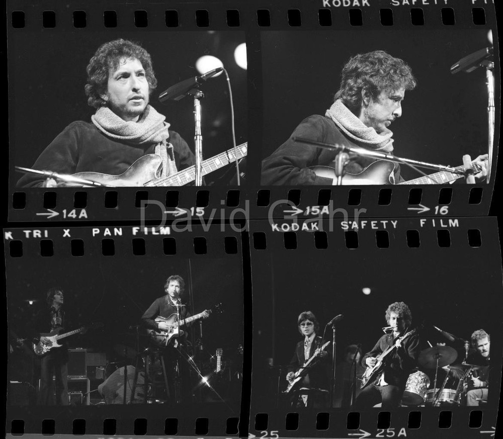 1974 Bob Dylan The Band Chicago Stadium Original Gahr 35mm 4 Negative Lot B733