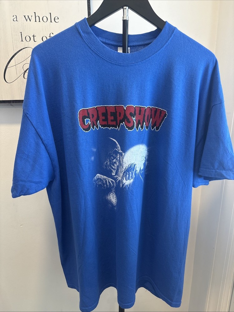 Creepshow Movie Graphic T-Shirt Men’s XXL Blue Horror Tee Gildan Classic Horror