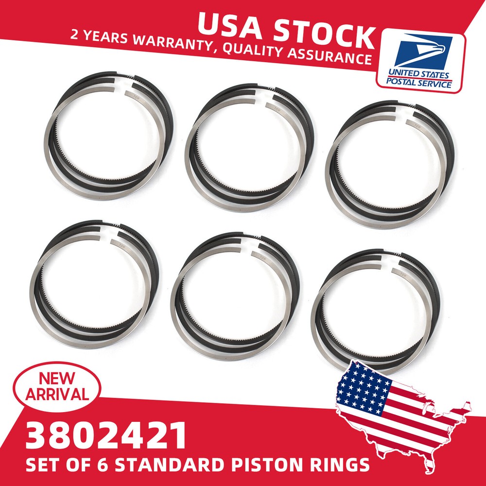 1989-98.5 Dodge 5.9L 6BT 3.9L 4BT Piston Ring Kit 3802421