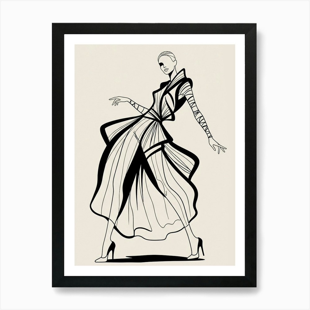 Fashion Illustration Art Print Framed Wall Art Poster Canvas Print Picture