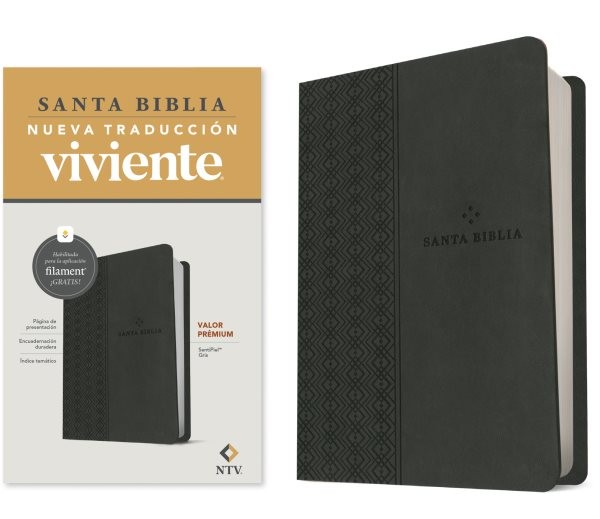 Biblia valor prémium NTV con Filament : Sentipiel, Gris With Ribbon Marker, H...