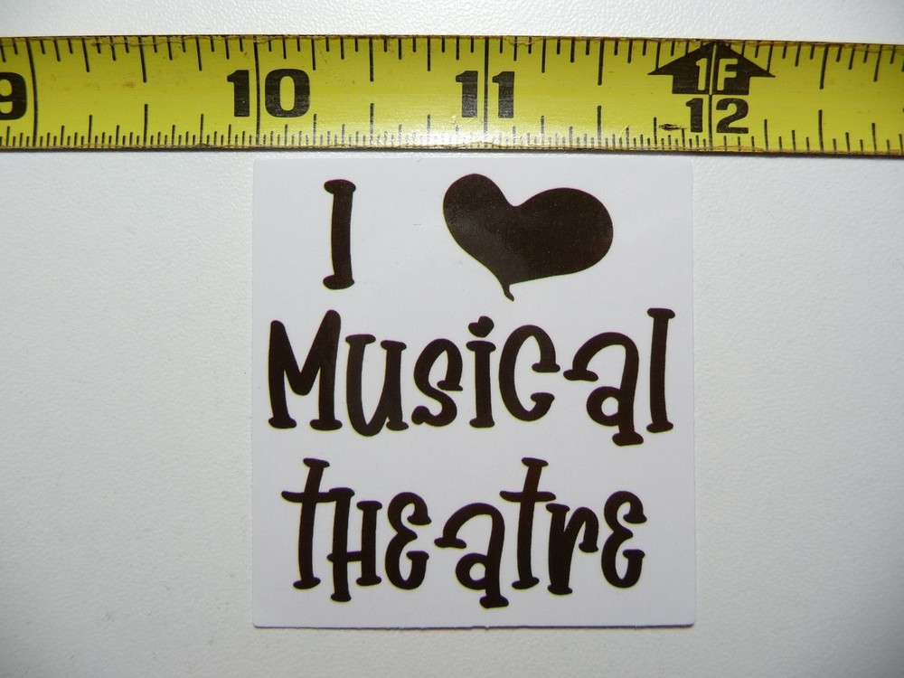Heart Musical Theatre Sticker Decal for Stage Play Acting Lovers