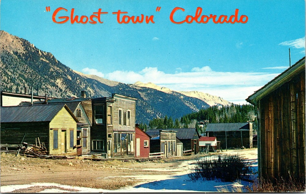 Street View of Ghost Town Colorado Vintage Postcard