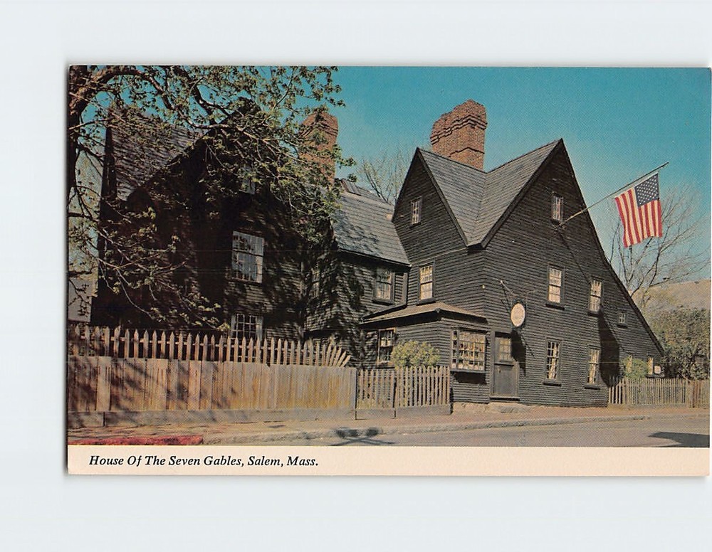 Postcard House of the Seven Gables Salem Massachusetts USA