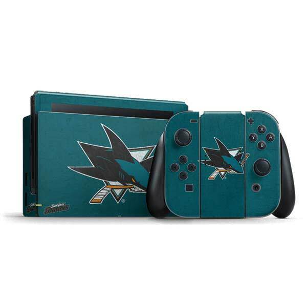 NHL San Jose Sharks Nintendo Switch Bundle Skin - San Jose Sharks Distressed