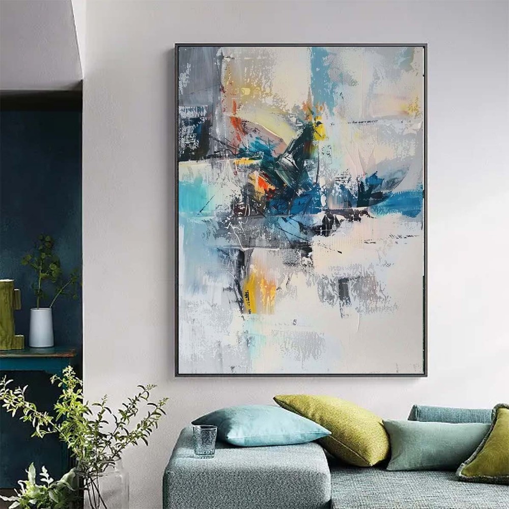 Original Handmade Canvas Painting Modern Minimalist Living Room Decorative #018