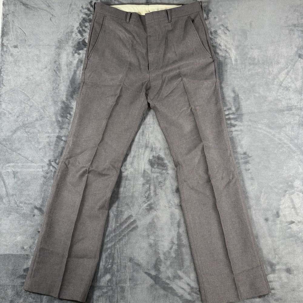 Vintage 70s Wrangler Men's Gray Regular Western Slacks  Straight Dress Pants 32
